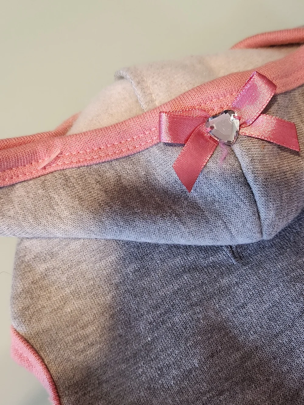 Cute but Psycho Gray & Pink Hoodie for A Little Dog. New With Tag. Size Small.